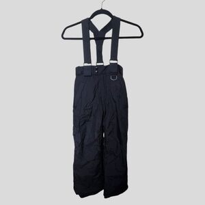Sport Essentials Kids Black Suspender Snow Pants